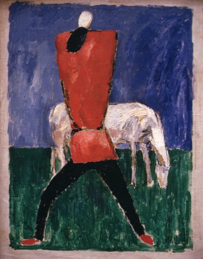 人と馬 作： Kazimir Severinovich Malevich