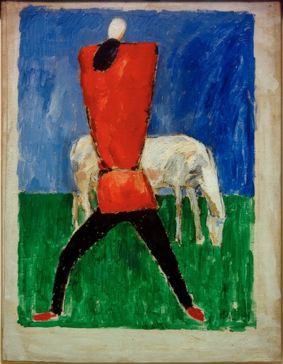 人と馬 作： Kazimir Severinovich Malevich