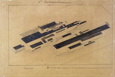 モダンな建物 作： Kazimir Severinovich Malevich
