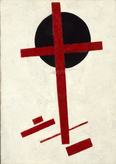 神秘的なシュプレマティズム（赤い楕円に黒い十字） par Malevich, Kasimir Severinovich (1878-1935) 作： Kazimir Severinovich Malevich