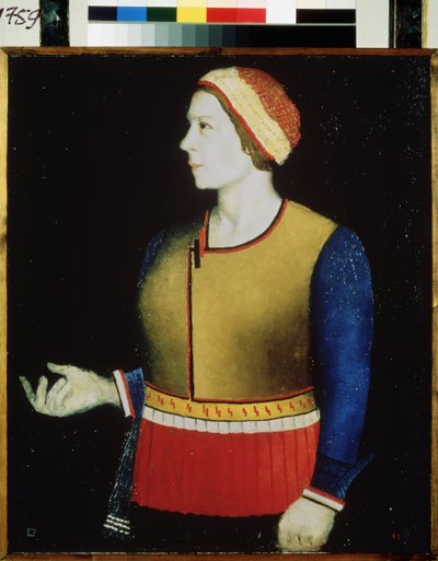 芸術家の妻の肖像。 Kasimir Severinovich Malevich（Malevich、Malevich）（1878-1935）による絵画、キャンバスに油彩 作： Kazimir Severinovich Malevich