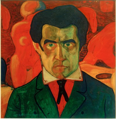 自画像、1908-1910 作： Kazimir Severinovich Malevich