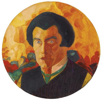自画像 1908-1910 - カシミール・セヴェリノヴィッチ・マレーヴィチ（マレーヴィチ、マレーヴィッチ）（1878-1935）の絵画。 作： Kazimir Severinovich Malevich