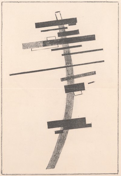 シュプレマティズム：34のドローイング」より "運動と障害 "の感覚 作： Kazimir Severinovich Malevich