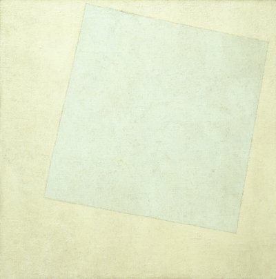 至高の作曲家。ホワイト・オン・ホワイト、1918 作： Kazimir Severinovich Malevich