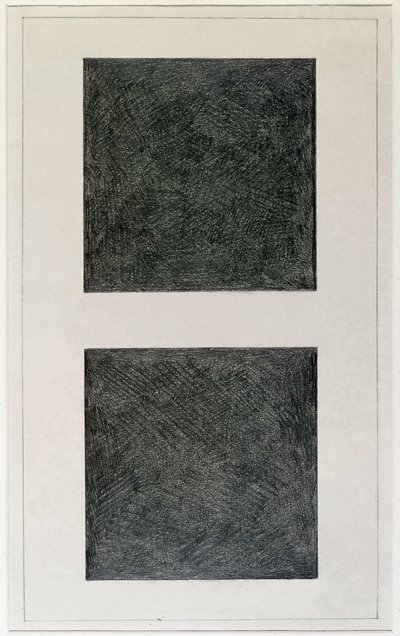 シュプレマティストの要素：2つの正方形（キャンバスに油彩、20世紀 作： Kazimir Severinovich Malevich