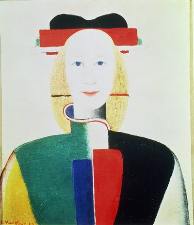 帽子の少女（油） 作： Kazimir Severinovich Malevich