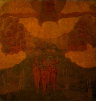 天界の勝利、フレスコ画のための習作 作： Kazimir Severinovich Malevich