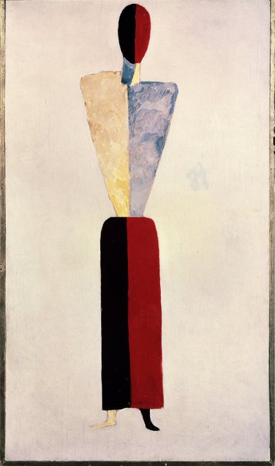 少女（白地に図形 作： Kazimir Severinovich Malevich