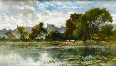 テムズ川の背水からのウィンザー城 作： Keeley Halswelle