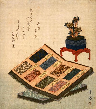 錦絵の見本帳（カラー木版画 作： Keisai Eisen