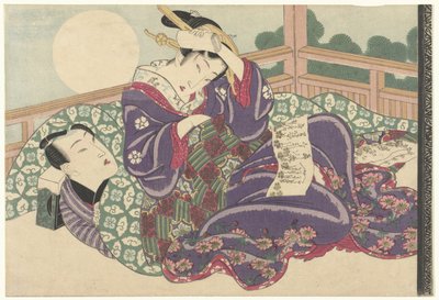満月の愛のカップル 作： Keisai Eisen (attributed to)
