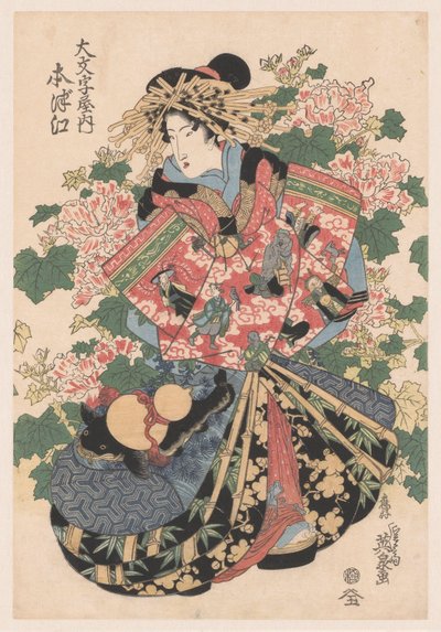 Drie paraderende courtesans 作： Keisai Eisen