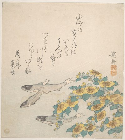 黄色い花と泳ぐ魚 作： 圭西鉄