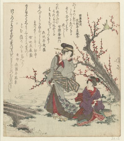 ハーブを探している 2 人の女性 作： Keisai Eisen