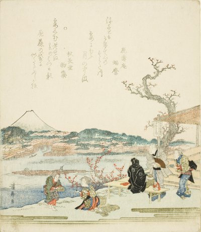 茶屋からの富士山の眺め 作： Keisai Eisen
