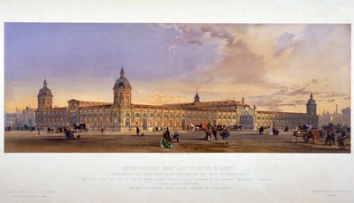 スミスフィールド・マーケット、シティ・オブ・ロンドン、1868年                                                 作： Kell Brothers
