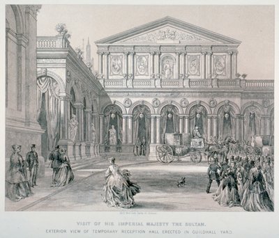 1867年、トルコのスルタンAbd-ul-Azizのシティ・オブ・ロンドンのギルドホールへの訪問。     作： Kell Brothers