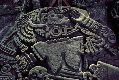 アメリカ大陸；考古学；メキシコ；マヨール神殿；アステカ大神殿；コヨルシャウキ、2010年（写真） 作： Kenneth Garrett