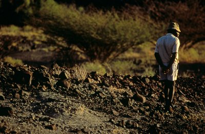 化石ハンター、カモヤ・キメウ（ヒト科ギャングのリーダー）（2008年）（写真：Getty Images 作： Kenneth Garrett