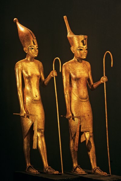 ツタンカーメン王、ツタンカーメン王の金メッキ木像 2009年（写真） 作： Kenneth Garrett