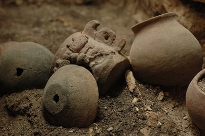 グアテマラ；サン・バルトロ；マヤ壁画、マヤ、2002年（写真） 作： Kenneth Garrett
