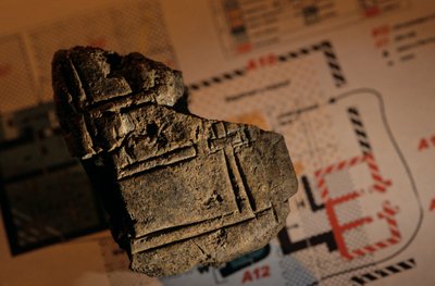 ウルケシュ、フリア帝国、シリア、紀元前2400年、ジョルジョ・ブチェッラーティ、発見された宮殿の平面図、2004年（写真）。 作： Kenneth Garrett