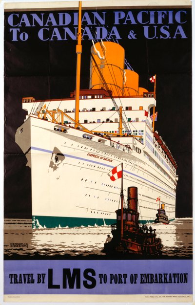 カナディアン・パシフィック航空によるカナダとアメリカへの輸送 作： Kenneth Shoesmith