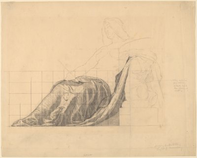 「絵画」のための女性研究リクライニングのためのドレープ研究 作： Kenyon Cox