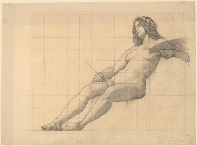 「絵画」のための横たわる女性の裸体習作 作： Kenyon Cox