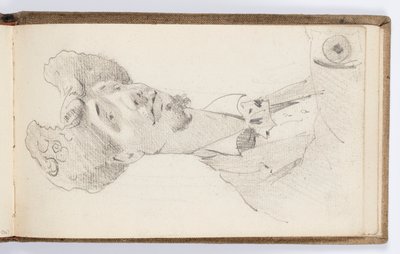 スケッチブックのページ: Carolus-Duran の似顔絵 作： Kenyon Cox