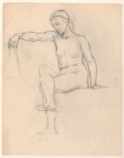 Study for "Astronomy"、"The Sciences"、米国議会図書館、ワシントン D.C. 作： Kenyon Cox