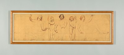 The Common Law, Study for Left Panel of "The Reign of Law", Frieze for Appellate Court, ニューヨーク 作： Kenyon Cox