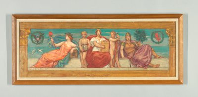 The Statute Law, Study for Right Panel of "The Reign of Law", Frieze for Appellate Court, New York 作： Kenyon Cox