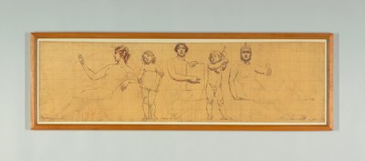 The Statute Law, Study for Right Panel of "The Reign of Law", Frieze for Appellate Court, New York 作： Kenyon Cox