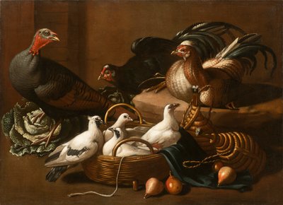 キッチンの家禽、17 世紀半ば.. 作： Kerckhoven