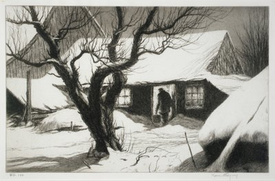 メイン州フレンドシップ、牛小屋 作： Kerr Eby