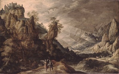 トビアスと天使のいる風景 作： Kerstiaen Keuninck de