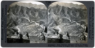 万里の長城、中国のハンコウ峠の近く、c1900年代。 作： Keystone View Company