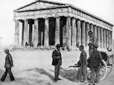 ギリシャ、アテネのテセウム、1922年。 作： Keystone View Company
