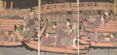 江戸・両国での涼み 19世紀前半 作： Kikugawa Eizan