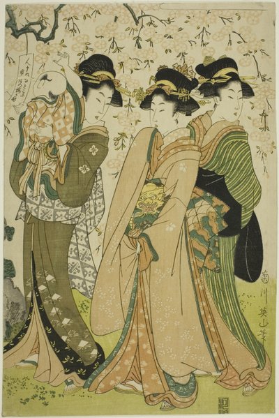 東都の名木・鳴子の桜 作： Kikukawa Eizan
