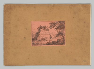丘陵風景のタイトルプリント入り表紙 VI Landschaften nach Kobell von K. Ponheimer IV. 重さ (オブジェクトのタイトル) コベル以降の風景（連載タイトル） 120 Radierungen nach F. コベル (シリーズタイトル) VI Landschaften nach Kobell von K. Ponheimer (シリーズ 作： Kilian Ponheimer (I)
