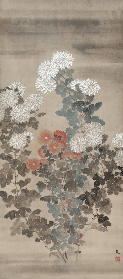 菊、1600 年代半ば。 作： Kitagawa Sosetsu