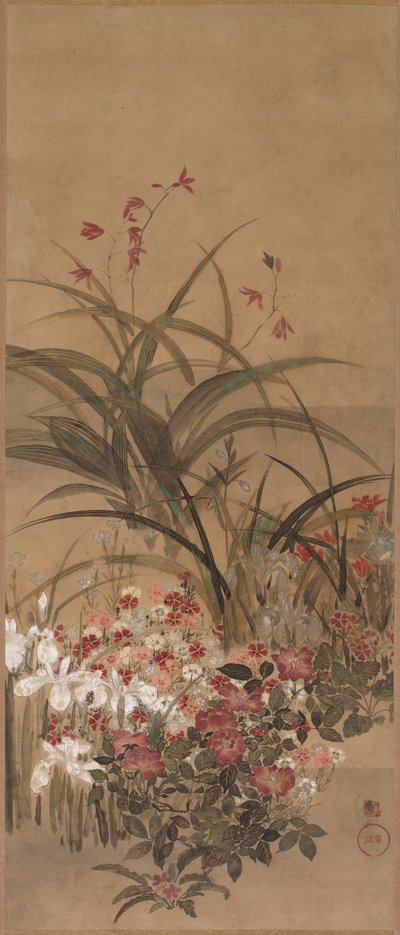 夏の花、1600 年代半ば。 作： Kitagawa Sosetsu