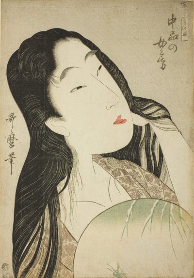 シリーズ「女性現代風俗案内」より「中流の女房 作： Kitagawa Utamaro