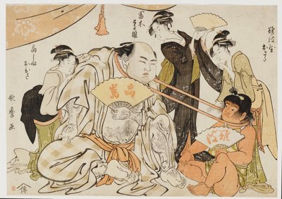 首を引くゲーム 作： Kitagawa Utamaro