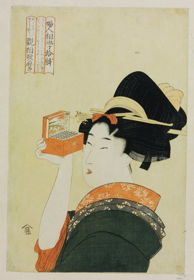 のぞきめがね「魔法のランタン」シリーズを覗く少女「十形の女性生理」 作： Kitagawa Utamaro