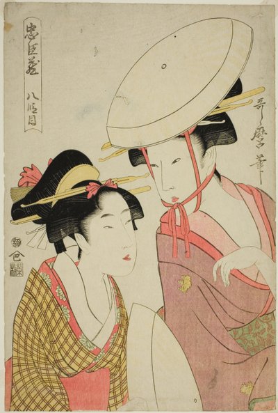 連載「忠臣蔵」より第八幕（八段目） 作： Kitagawa Utamaro