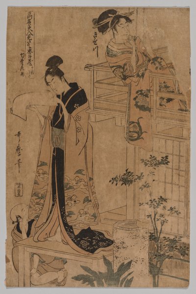 十二葉の名美女が描く忠臣蔵 より第7幕 作： Kitagawa Utamaro